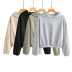 spring and autumn new loose thin solid color sweatshirt NSLD29200