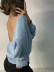 Temperament sexy long-sleeved V-neck sweater top NSLD29222