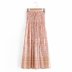 print elastic waist lace-up skirt NSAM29254