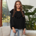 pure color round neck pullover shirt  NSSI29294