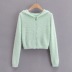 autumn hooded zipper long-sleeved knitted cardigan NSHS29329