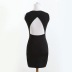 Hollow design elastic sleeveless dress NSHS29342