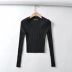 large round neck stretch tight bottoming sweater  NSHS29366