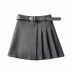 belt waist pleated skirt  NSHS29370