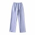 elastic waist solid color sports trousers NSHS29376