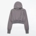 Oblique zipper design hooded sweatshirt NSHS29388