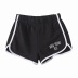 elastic high waist letter embroidery fitness shorts NSHS29417