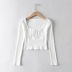 sexy square-neck long-sleeved T-shirt  NSHS29425