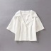 lapel single-breasted short-sleeved shirt NSHS29446