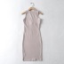  elastic tight-fitting stitching dress  NSHS29449