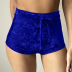 tight fit velvet shorts  NSLM29558