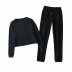 moda gofre remata pantalones casuales deportes de dos piezas NSAC29591