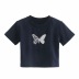 Reflective Butterfly Print T-shirt  NSAC29595