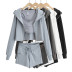 simple hooded sweatershirt sports vest high waist pant three-piece  NSLD29614