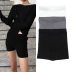 simple knitted solid color cycling shorts NSLD29635