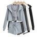 sexy sleeveless vest drawstring sports shorts hooded drawstring jacket fashion three-piece suit NSHS29694