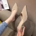 spring and summer fashion knit stiletto sandals  NSHU29732