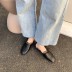 soft leather simple half slippers  NSHU29743