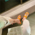 sandalias retro tejidas de tacón alto de moda de verano NSHU29786