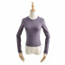 suéter básico de manga larga de color sólido simple de moda casual NSLD29806
