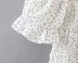 square neck short-sleeved slim polka-dot short shirt top  NSAM29863