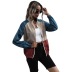 contrast color stand-up collar casual thin jacket NSJR29888