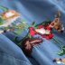 autumn embroidered waist slim denim dress NSAM29927