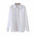 fashion leisure all-match irregular white blouse  NSAM29993