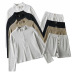 Fashion Waffle Shirt Casual High Waist Shorts Set NSLD29996
