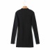 spring new knitted zipper long-sleeved dress NSAC30018