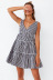 summer new style deep V sexy backless sleeveless plaid printed dress  NSYD30048