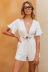 knotted short-sleeved solid color cotton jumpsuit  NSYD30050
