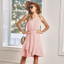 Summer Irregular Sling Pure Color Casual Dress NSAL30059