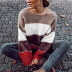 contrast color knit top NSKL30071
