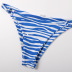 sexy blue striped double-sided split bikini NSHL30081