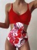 color matching one-piece swimsuit  NSHL30084
