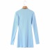 spring half high neck zipper long-sleeved dress  NSHS30210