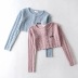 letter embroidery hollow knit cardigan  NSHS30211
