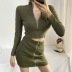 Sexy style double-layer autumn new high-waist elastic thread zipper hip skirt NSHS30223