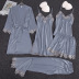 fashion comfortable five-piece satin pajamas   NSJO30233