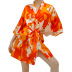 ice silk thin tie-dye flame printing pajamas NSJO30244