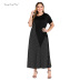 spring and summer new plus size fashion stitching striped loose dress  NSJR30249