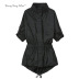 autumn and winter plus size sports and leisure all-match mid-length high-neck waist long-sleeved jacket NSJR30252