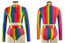 Traje de baño dividido a rayas arcoíris de moda NSLM30314