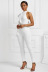 tight-fitting large-length ruffled sleeveless sexy jumpsuit NSLM30319