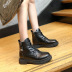 autumn and winter round toe leather ankle boots  NSNL30414
