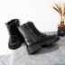 fashion buckle plus velvet short boots NSNL30436