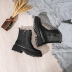 fashion buckle plus velvet short boots NSNL30436