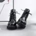 fashion plus velvet strapped short boots NSNL30439