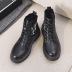 all-match lace-up flat-bottom short boots  NSNL30454